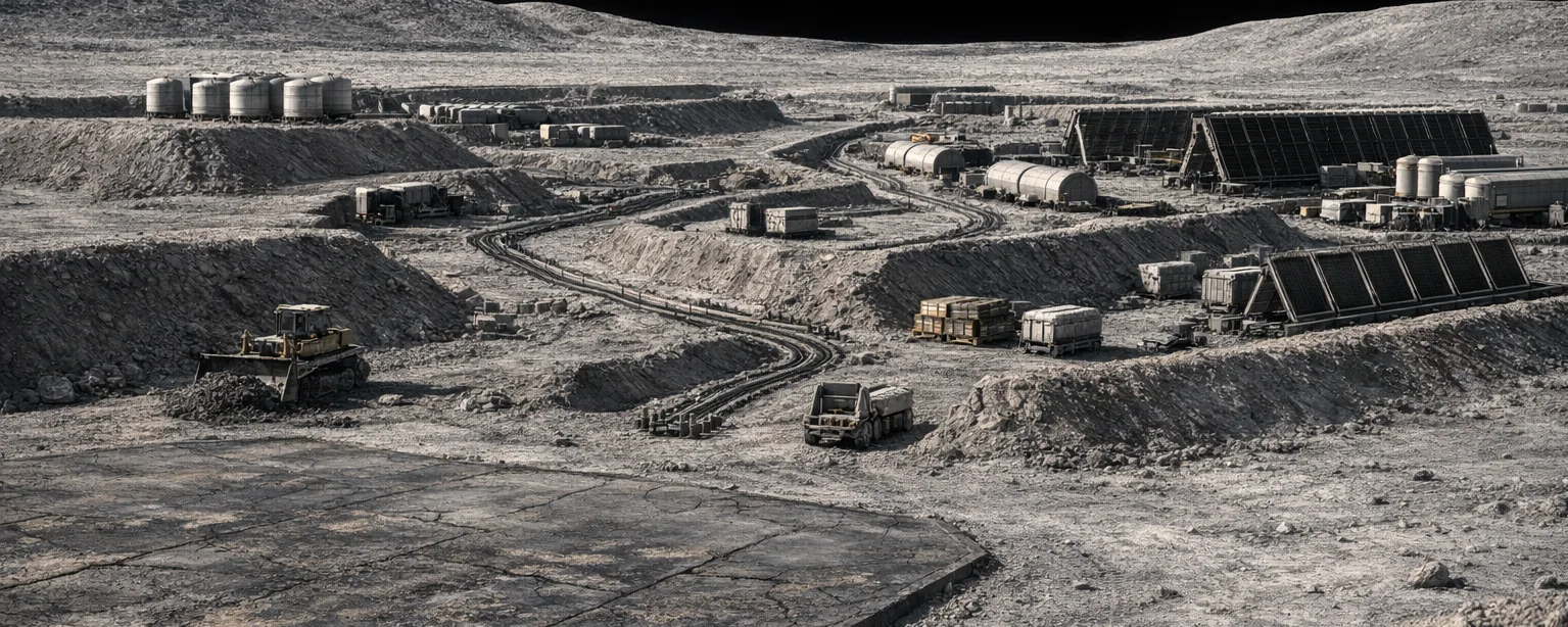 Lunar construction artwork